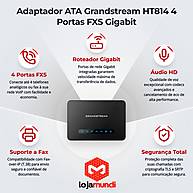 Foto 3 do produto Adaptador ATA Grandstream HT814 4 Portas FXS Gigabit VoIP