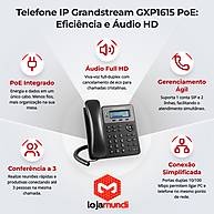Foto 4 do produto Telefone IP Grandstream GXP1615 PoE 1 Conta 2 Linhas
